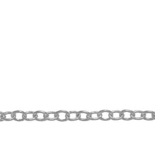 Load image into Gallery viewer, Chain by Foot. Sterling Silver 3.0mm Width by 4.0mm Length, Hammered Oval Cable Chain. Price per: 1 Foot.
