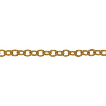 Load image into Gallery viewer, Chain by Foot. 14kt Gold Filled 3.0mm Width by 4.0mm Length, Hammered Oval Cable Chain. Price per: 1 Foot.
