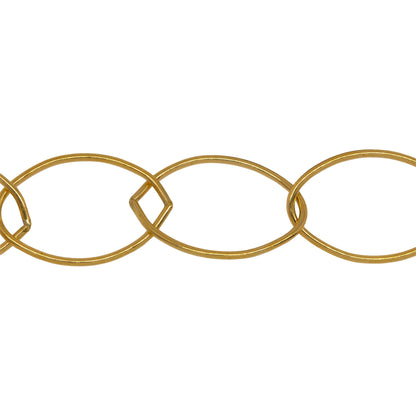 Chain by Foot. 14kt Gold Filled 13.15mm Width by 20.20mm Length, Smooth Oval Cable Chain. Price per: 1 Foot.
