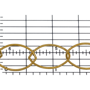 14kt Gold Filled 13.15mm Width by 20.20mm Length, Smooth Oval Cable Chain. Price per: 1 Foot.