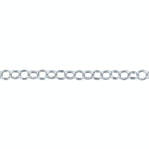 Sterling Silver 5.1mm Width / Length, Smooth Rolo Chain. Price per: 1 Foot.