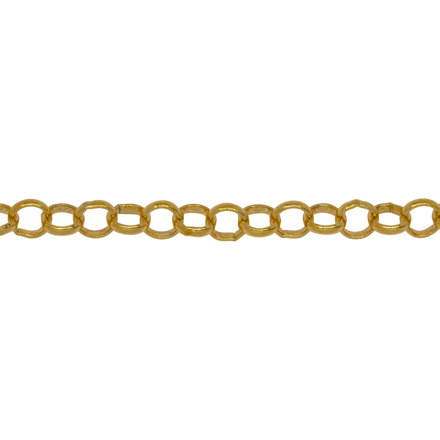 Chain by Foot. 14kt Gold Filled 5.1mm Width / Length, Smooth Rolo Chain. Price per: 1 Foot.