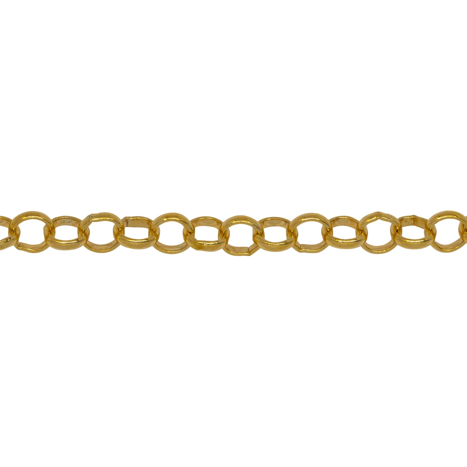 Chain by Foot. 14kt Gold Filled 5.1mm Width / Length, Smooth Rolo Chain. Price per: 1 Foot.