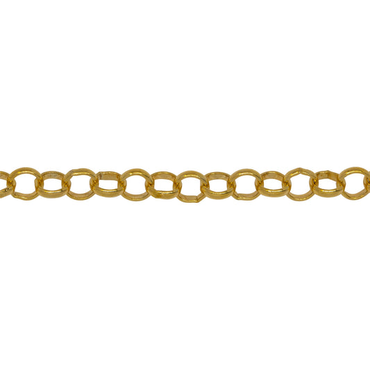 Chain by Foot. 14kt Gold Filled 5.1mm Width / Length, Smooth Rolo Chain. Price per: 1 Foot.