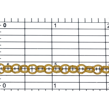 14kt Gold Filled 5.1mm Width / Length, Smooth Rolo Chain. Price per: 1 Foot.