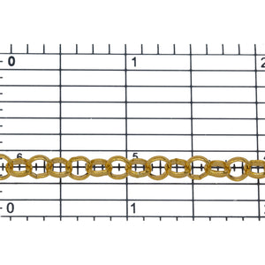 14kt Gold Filled 5.1mm Width / Length, Smooth Rolo Chain. Price per: 1 Foot.