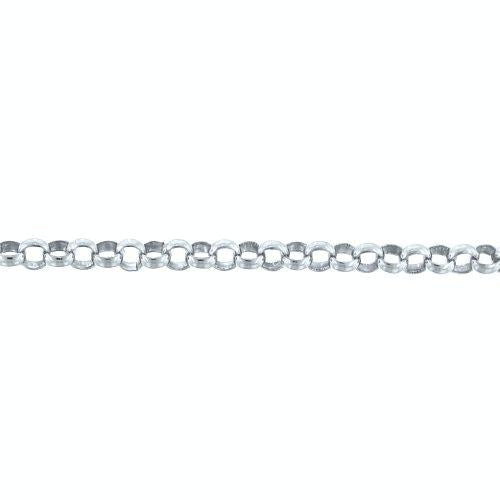 Sterling Silver 6.0mm Width / Length Smooth Rolo Chain. Price per: 1 Foot.