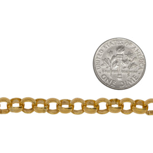 14kt Gold Filled 6.0mm Width / Length Smooth Rolo Chain. Price per: 1 Foot.