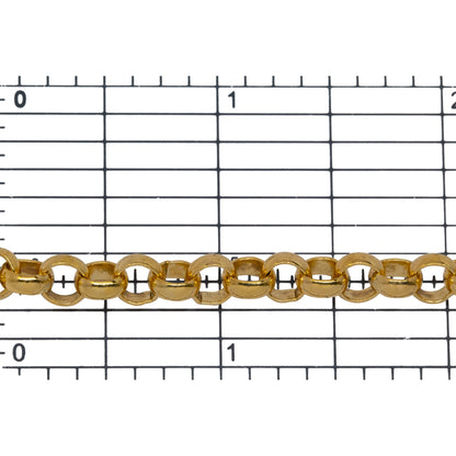 14kt Gold Filled 6.0mm Width / Length Smooth Rolo Chain. Price per: 1 Foot.
