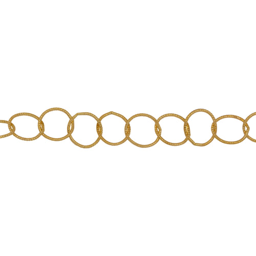 Chain by Foot. 14kt Gold Filled 7.0mm Width / Length Twisted Circle Chain. Price per: 1 Foot.