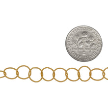 Load image into Gallery viewer, 14kt Gold Filled 7.0mm Width / Length Twisted Circle Chain. Price per: 1 Foot.
