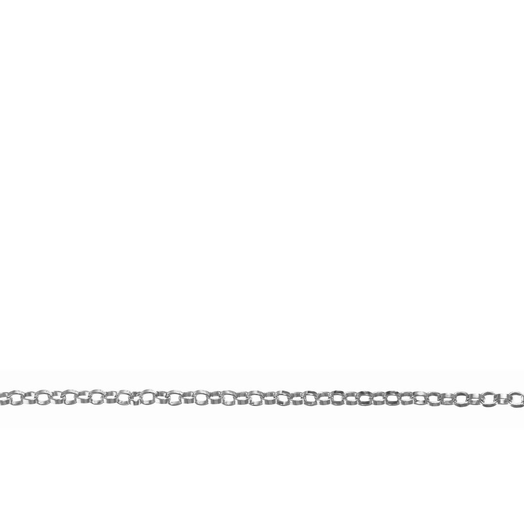 Chain by Foot. Sterling Silver 1.2mm Width by 1.37mm Length, Rolo Chain. Price per: 1 Foot.