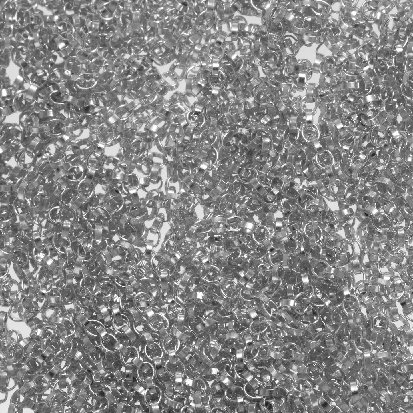 Sterling Silver 1.2mm Width by 1.37mm Length, Rolo Chain. Price per: 1 Foot.