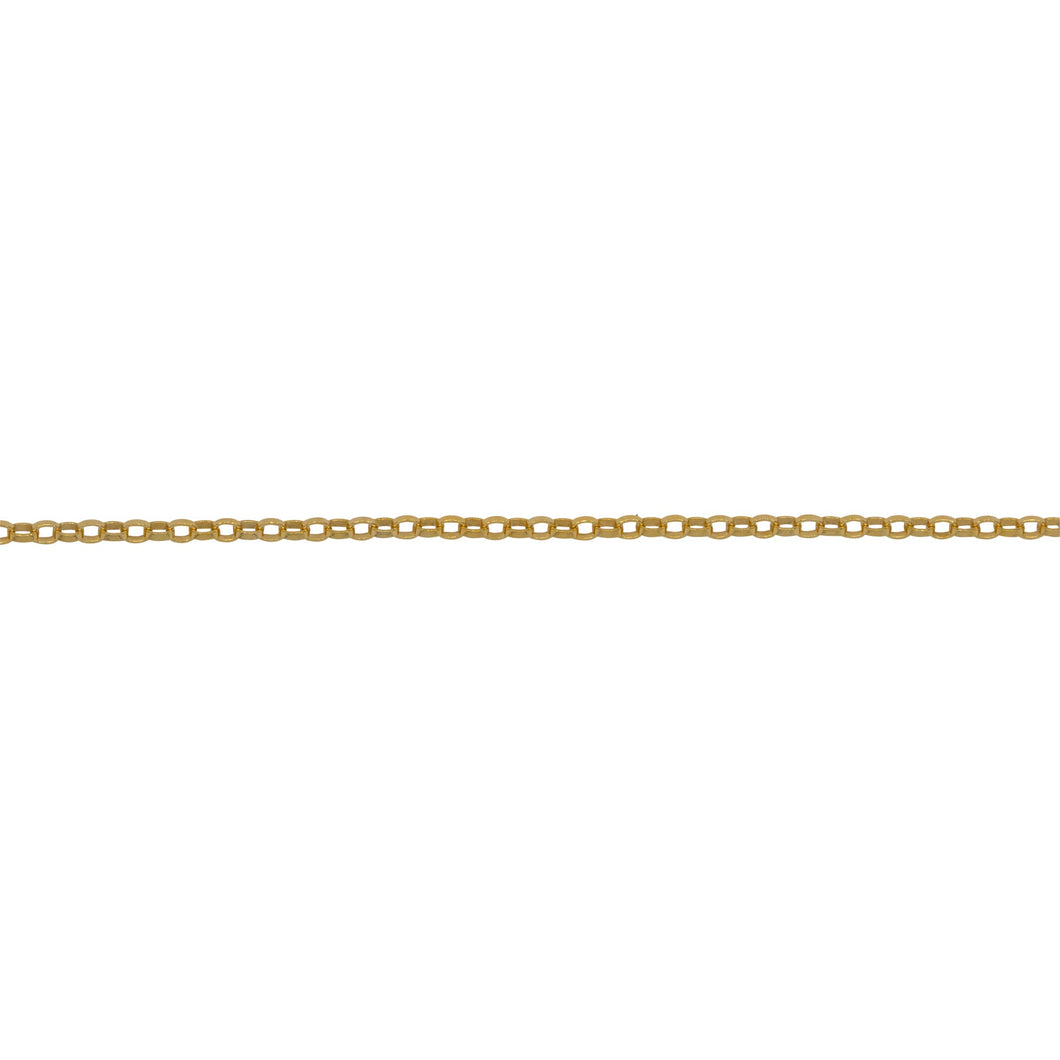 Chain by Foot. 14kt Gold Filled 1.2mm Width by 1.37mm Length, Rolo Chain. Price per: 1 Foot.