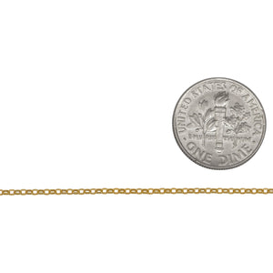 14kt Gold Filled 1.2mm Width by 1.37mm Length, Rolo Chain. Price per: 1 Foot.