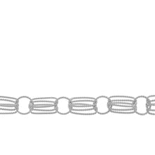 Load image into Gallery viewer, Chain by Foot. Sterling Silver 7.0mm Width by 15.0mm Length, Triple Twisted Rectangle Fancy Chain With One of 10.0mm Twisted Round Link. Price per: 1 Foot.
