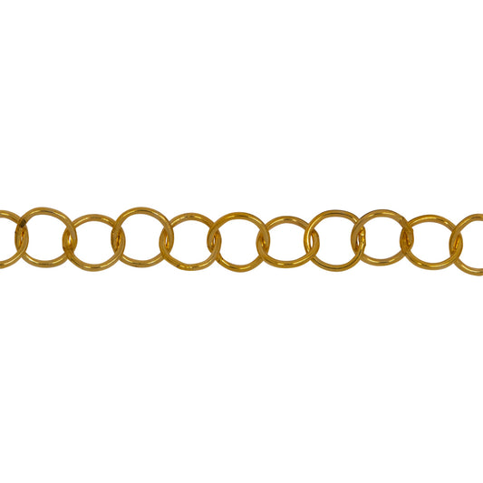 Chain by Foot. 14kt Gold Filled 5.0mm Width / Length Smooth Circle Chain. Price per: 1 Foot.