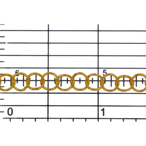 14kt Gold Filled 5.0mm Width / Length Smooth Circle Chain. Price per: 1 Foot.