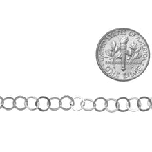 Load image into Gallery viewer, Sterling Silver 5.0mm Width / Length Flat Circle Chain. Price per: 1 Foot.
