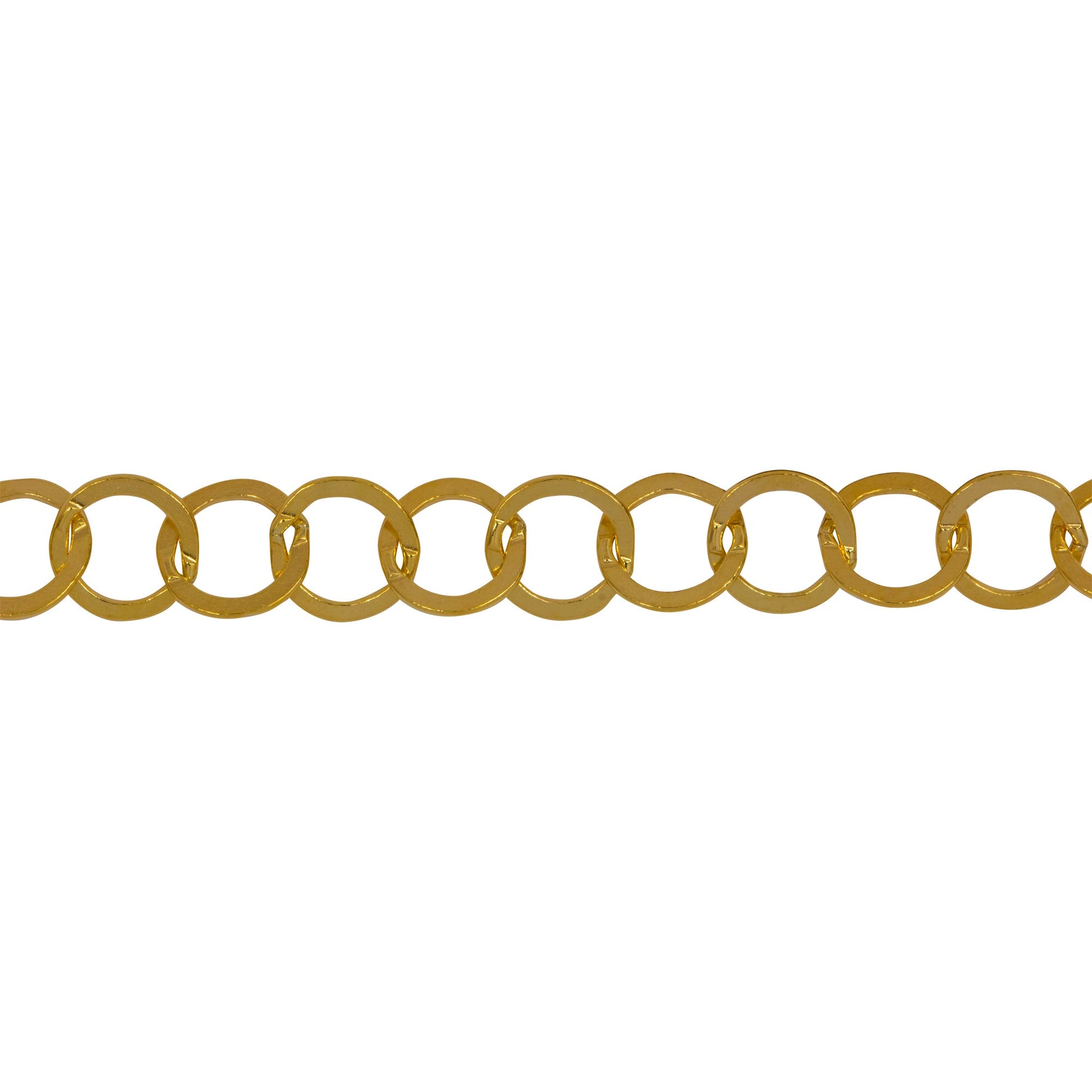 Chain by Foot. 14kt Gold Filled 5.0mm Width / Length Flat Circle Chain. Price per: 1 Foot.