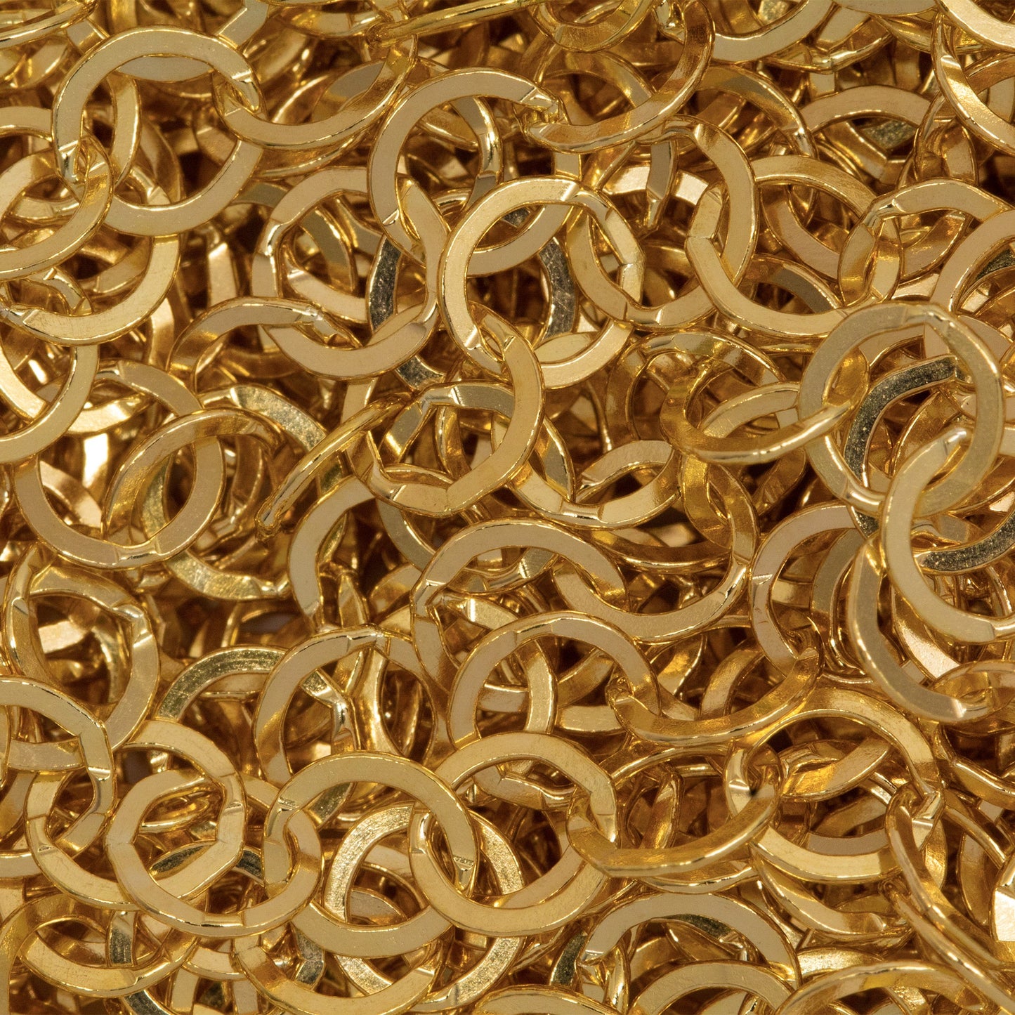 14kt Gold Filled 5.0mm Width / Length Flat Circle Chain. Price per: 1 Foot.