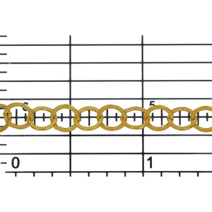 14kt Gold Filled 5.0mm Width / Length Flat Circle Chain. Price per: 1 Foot.