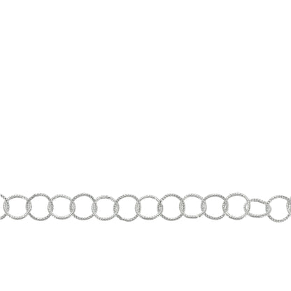 Chain by Foot. Sterling Silver 5.0mm Width / Length Twisted Wire, Circle Chain. Price per: 1 Foot.