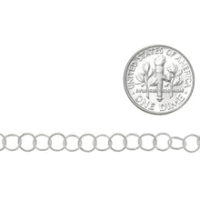 Load image into Gallery viewer, Sterling Silver 5.0mm Width / Length Twisted Wire, Circle Chain. Price per: 1 Foot.
