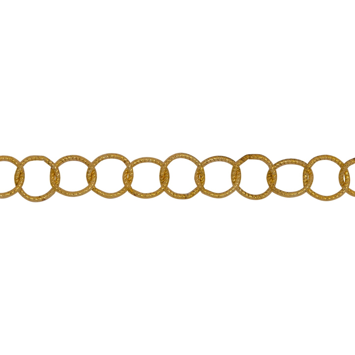 Chain by Foot. 14kt Gold Filled 5.0mm Width / Length Twisted Wire, Circle Chain. Price per: 1 Foot.