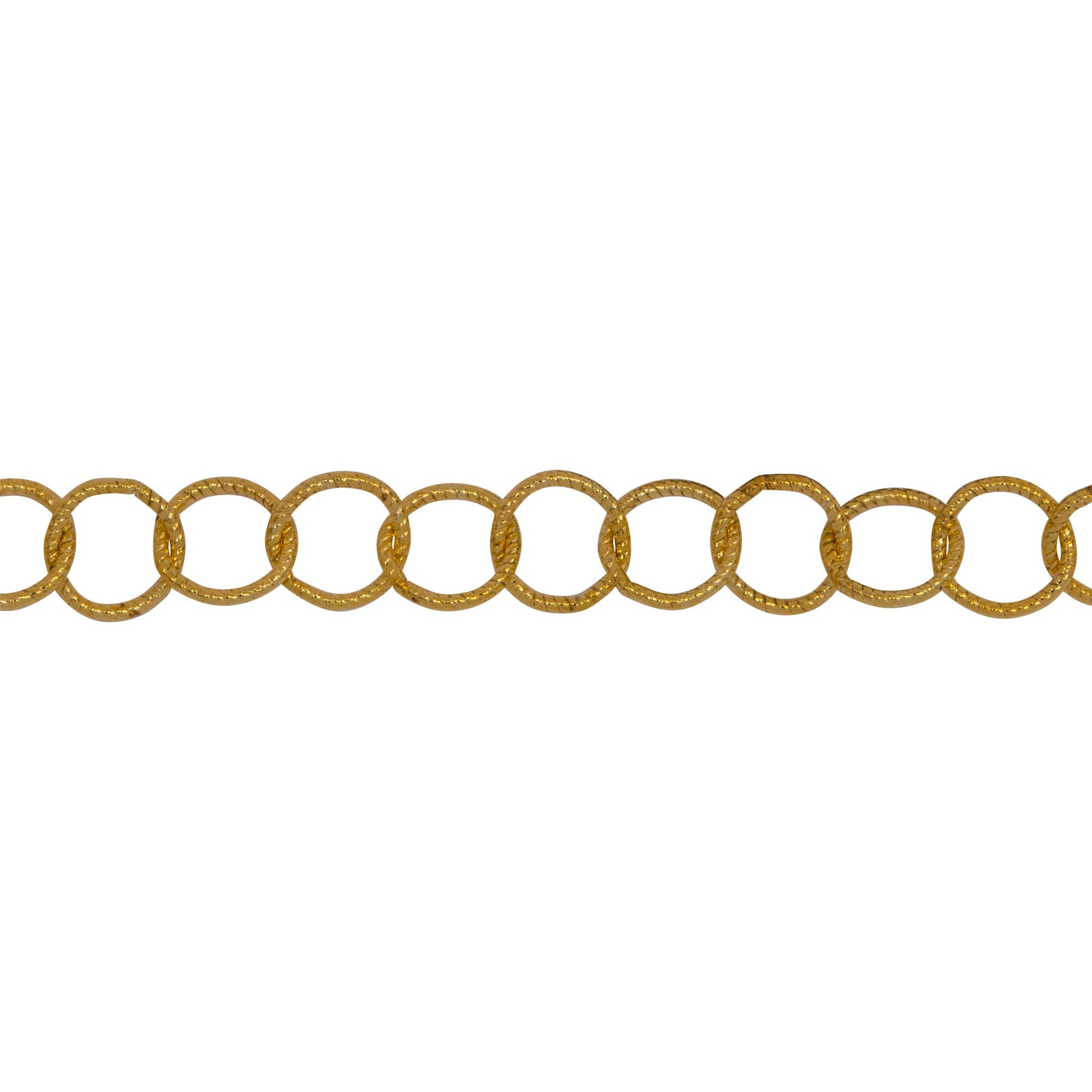 Chain by Foot. 14kt Gold Filled 5.0mm Width / Length Twisted Wire, Circle Chain. Price per: 1 Foot.