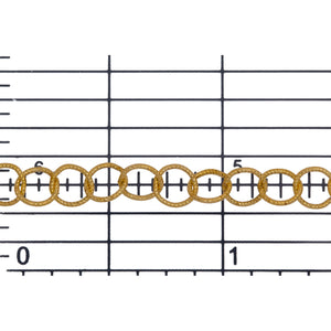 14kt Gold Filled 5.0mm Width / Length Twisted Wire, Circle Chain. Price per: 1 Foot.