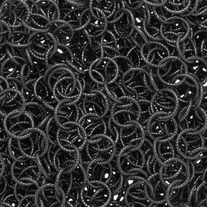 Sterling Silver Black Diamond Finish 5.0mm Width / Length Twisted Circle Chain. Price per: 1 Foot.