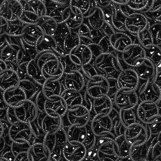 Sterling Silver Black Diamond Finish 5.0mm Width / Length Twisted Circle Chain. Price per: 1 Foot.