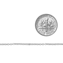 Load image into Gallery viewer, Sterling Silver 1.5mm Width by 1.7mm Length, Cable Chain With 1.7mm Width by 3.3mm Length Hammered Links After Every 2.6 Inches, Cable Chain. Price per: 1 Foot.
