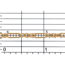 Load image into Gallery viewer, 14kt Gold Filled Three 3.2mm Width by 3.9mm Length Small Smooth Oval Links Followed by 3.2mm Width by 8.9mm Length Smooth Elongated Link, Long and Short Chain. Price per: 1 Foot.
