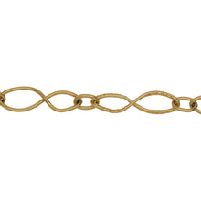 Load image into Gallery viewer, Chain by Foot. 14kt Gold Filled 5.0mm Width by 20.0mm Length Textured and Smooth Figure 8 Links Connected to 4.5mm Width by 6.0mm Length Small Oval Link, Figure 8 Chain. Price per: 1 Foot.
