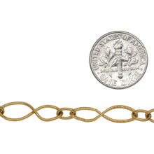 Load image into Gallery viewer, 14kt Gold Filled 5.0mm Width by 20.0mm Length Textured and Smooth Figure 8 Links Connected to 4.5mm Width by 6.0mm Length Small Oval Link, Figure 8 Chain. Price per: 1 Foot.
