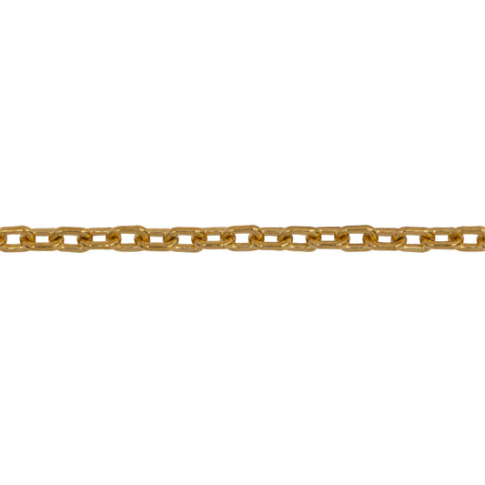 Chain by Foot. 14kt Gold Filled 2.3mm Width by 3.2mm Length Smooth Elongated Cable Chain. Price per: 1 Foot.