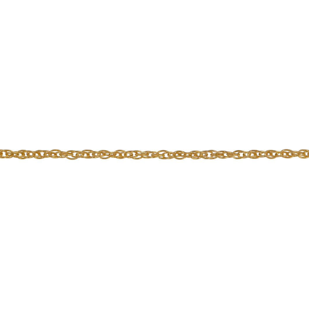 Chain by Foot. 14kt Gold Filled 1.1mm Width by 1.5mm Length Smooth Rope Chain. Price per: 1 Foot.
