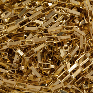 14kt Gold Filled 1.8mm Width by 4.2mm Length, Elongated Box Chain. Price per: 1 Foot.