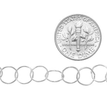 Load image into Gallery viewer, Sterling Silver 7.0mm Width / Length Smooth Circle Chain. Price per: 1 Foot.
