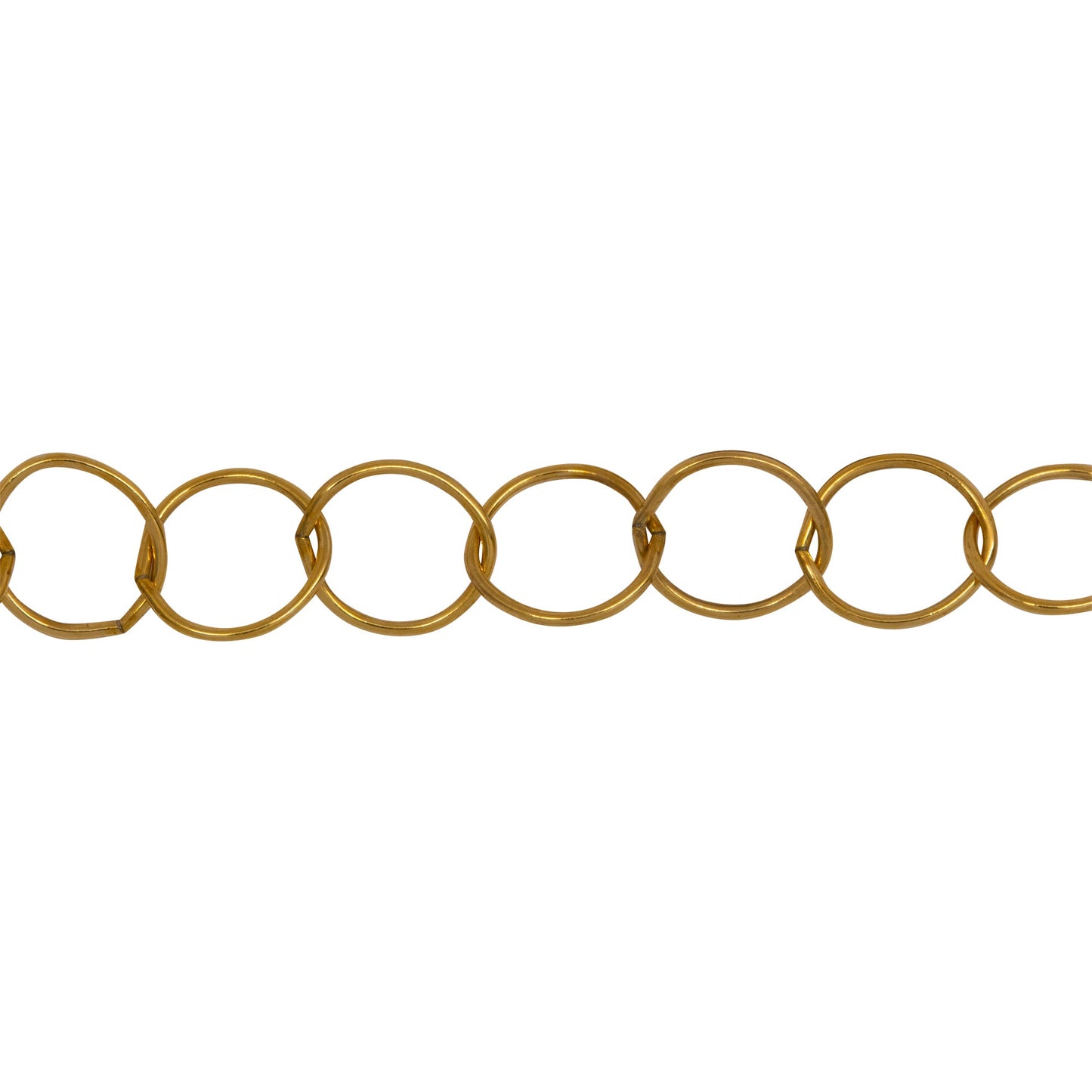 Chain by Foot. 14kt Gold Filled 7.0mm Width / Length Smooth Circle Chain. Price per: 1 Foot.