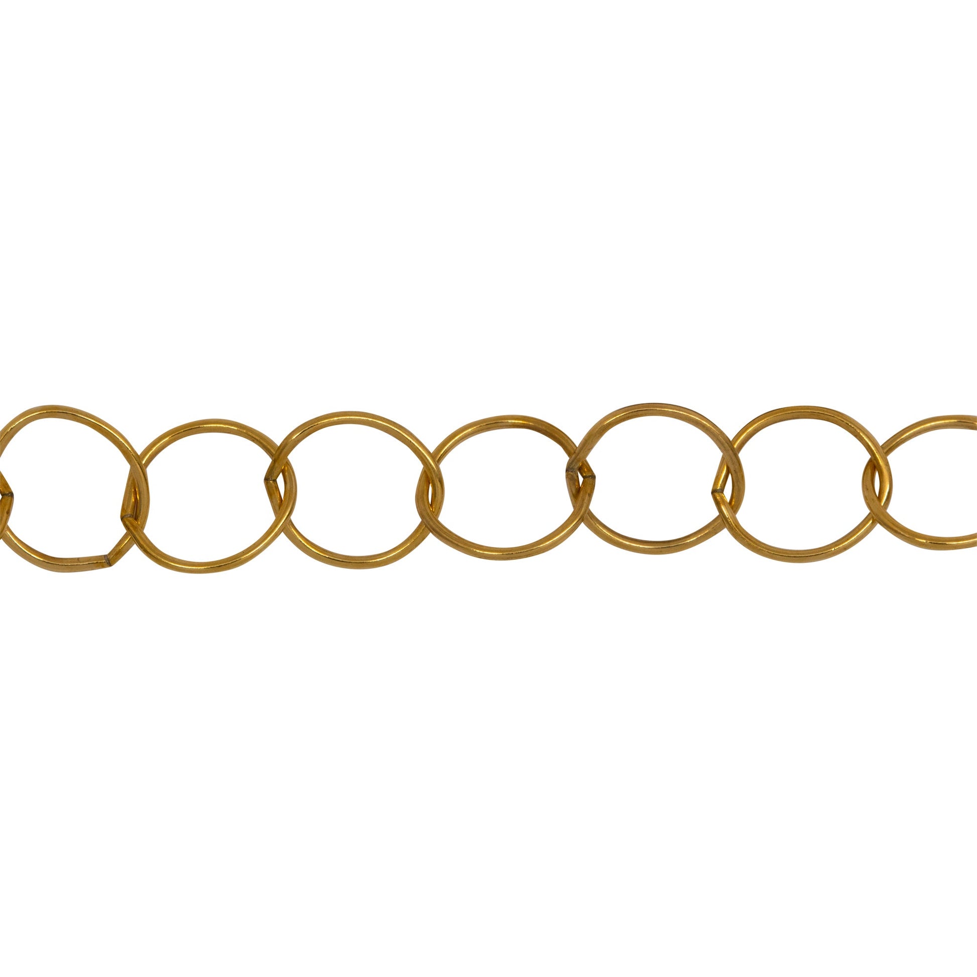 Chain by Foot. 14kt Gold Filled 7.0mm Width / Length Smooth Circle Chain. Price per: 1 Foot.