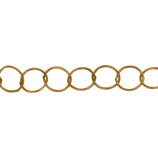 Chain by Foot. 14kt Gold Filled 7.0mm Width / Length Smooth Circle Chain. Price per: 1 Foot.