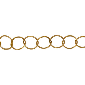 Chain by Foot. 14kt Gold Filled 7.0mm Width / Length Smooth Circle Chain. Price per: 1 Foot.