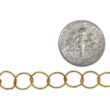 Load image into Gallery viewer, 14kt Gold Filled 7.0mm Width / Length Smooth Circle Chain. Price per: 1 Foot.
