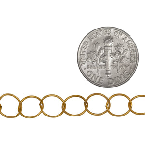 14kt Gold Filled 7.0mm Width / Length Smooth Circle Chain. Price per: 1 Foot.