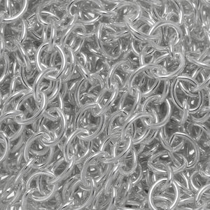 Sterling Silver 3.9mm Width by 4.8mm Length Cable Chain. Price per: 1 Foot.