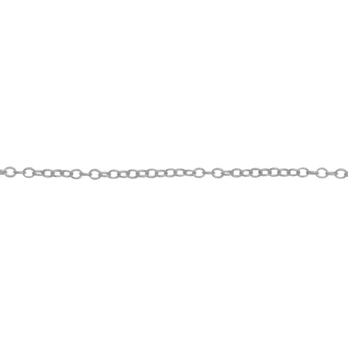 Chain by Foot. Sterling Silver 4.00mm width by 4.95mm length, Smooth Cable Chain. Price per: 1 Foot.