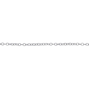 Chain by Foot. Sterling Silver 4.00mm width by 4.95mm length, Smooth Cable Chain. Price per: 1 Foot.